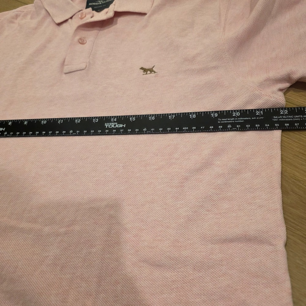 Rodd & Gunn Polo Shirt Mens M Pink Original Fit Collared Cotton Embroidered Logo - Picture 7 of 10